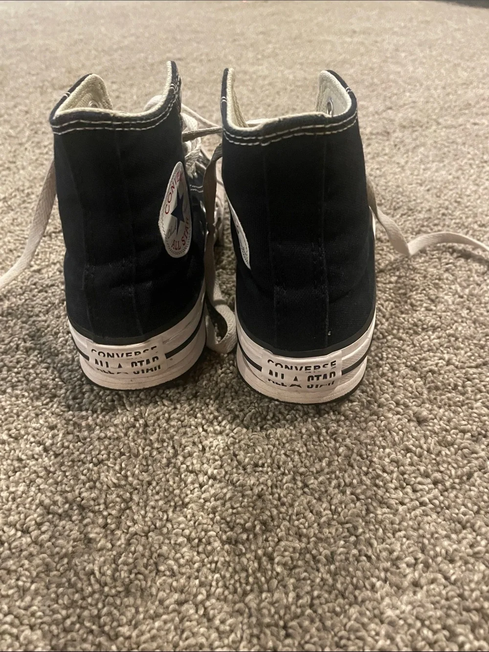 Black High Top Converse Chuck Taylor All Star - youth size 13.5